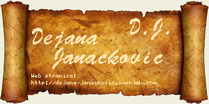 Dejana Janaćković vizit kartica